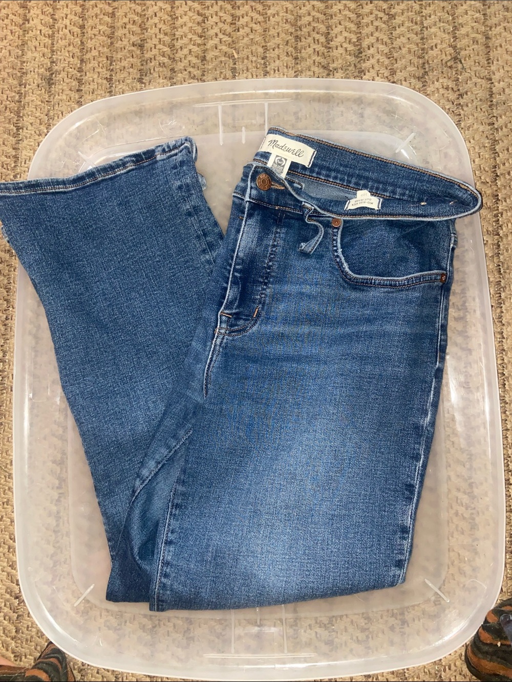 Madewell Blue Straight-Leg Jeans, Classic Wash